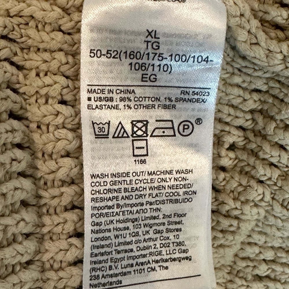 Banana Republic Pale Khaki Crochet Knit Midi Dress Halter Straps – Size XL - Picture 13 of 14